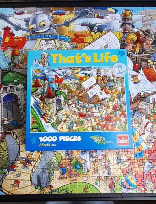 Puzzel 1000 stukjes That's life, Hobby en Vrije tijd, Denksport en Puzzels, Zo goed als nieuw, Legpuzzel, Ophalen of Verzenden