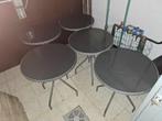 5x table de bistrot ronde et 2 tables debout à vendre, Enlèvement, Utilisé, Mobilier