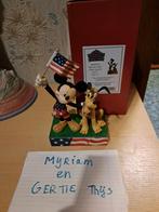 Statue Disney Mickey Mouse et Pluto Jim Shore Traditions, Comme neuf, Mickey Mouse, Statue ou Figurine, Enlèvement ou Envoi