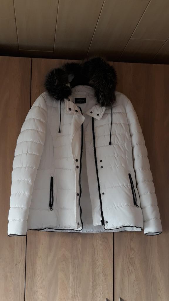 Ski jas 44, Kleding | Dames, Jassen | Winter, Zo goed als nieuw, Maat 42/44 (L), Wit, Ophalen