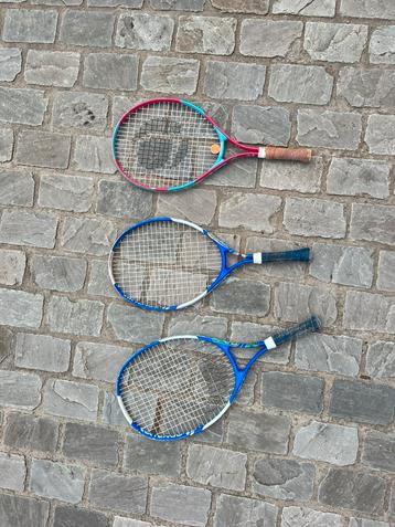 3 tennisrackets voor kinderen, Enlèvement, Utilisé, Raquette, Autres marques