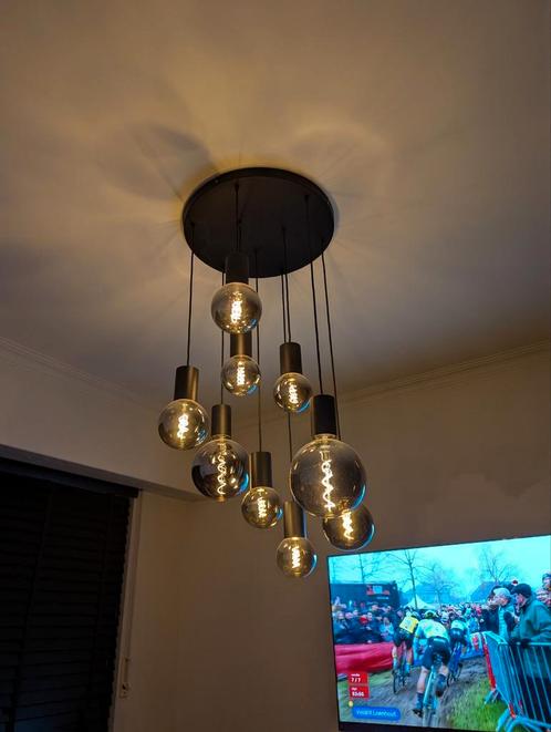 Lamp / luster met 9 lichtpunten, Huis en Inrichting, Lampen | Plafondlampen, Zo goed als nieuw, Ophalen