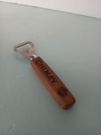 CHIMAY flesopener met houten handvat, zwarte letters, Verzamelen, Biermerken, Ophalen of Verzenden, Gebruikt, Flesopener, Overige merken