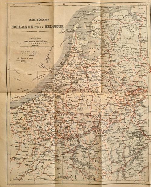 1878 - Hollande & Belgique, Boeken, Atlassen en Landkaarten, Verzenden