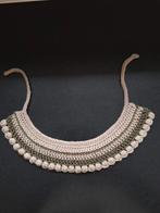 Unieke Sier halsband hond collier chien gehaakt, Dieren en Toebehoren, Ophalen of Verzenden, Zo goed als nieuw