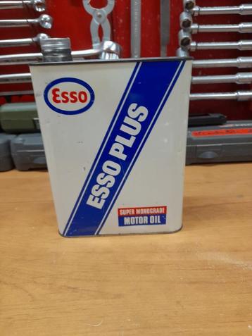 oude Esso plus super monograde lege oliekan beschikbaar voor biedingen