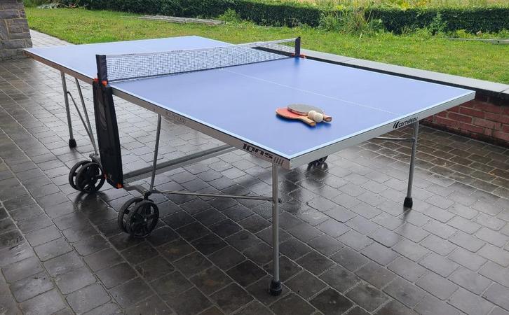 Table de ping-pong Cornilleau Softmat 100S Crossover, Sport en Fitness, Tafeltennis, Zo goed als nieuw, Tafel Outdoor, Inklapbaar