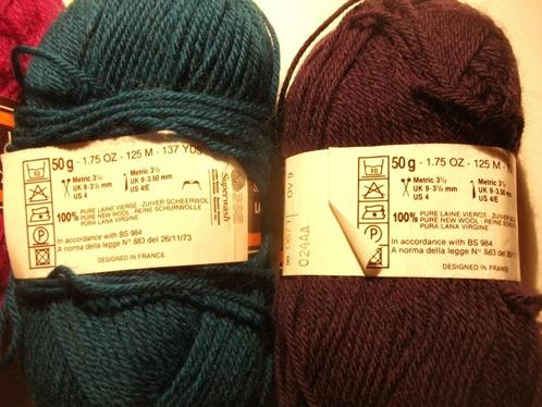 4 bollen Breiwol YSL Super Lana 100% Zuiver Scheerwol, Hobby en Vrije tijd, Breien en Haken, Zo goed als nieuw, Breien of Haken