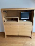 Armoire de bureau / ordinateur, 120 tot 170 cm, 120 tot 170 cm, 40 tot 80 cm, Eikenhout