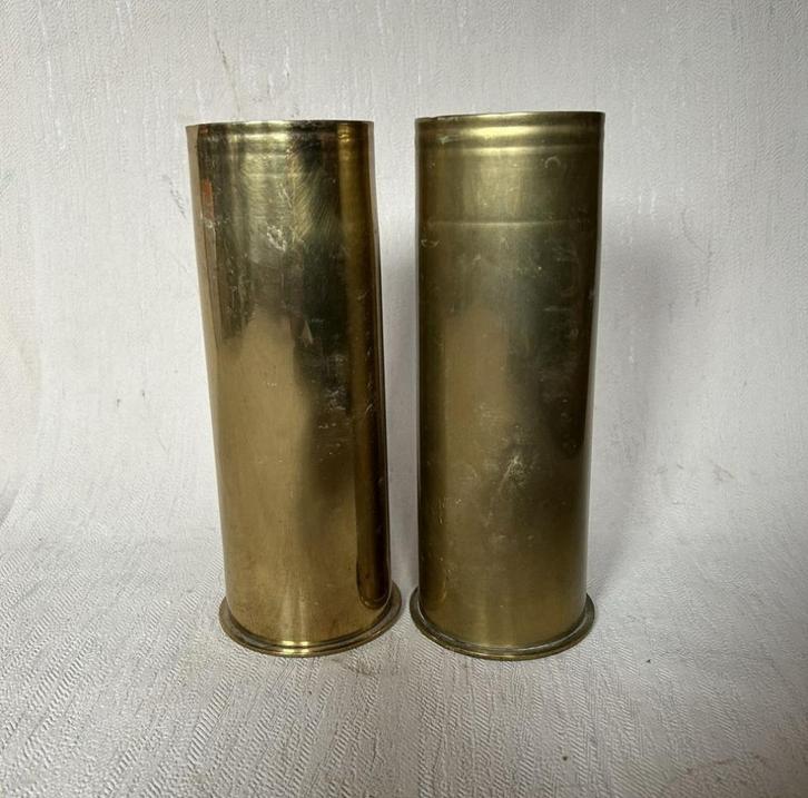 wo1 - Duitse 77mm Feldkanon hulzen 1915 1917 - LEEG, Verzamelen, Militaria | Algemeen, Landmacht, Hulzen of Bodemvondsten, Ophalen of Verzenden