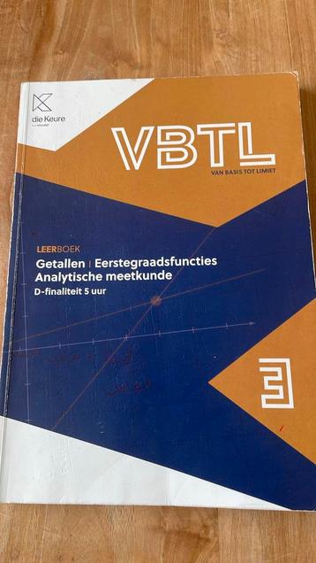 VBTL 3 – leerboek getallen & analytische meetkunde (D – 5 uu, Enlèvement ou Envoi, Comme neuf, Néerlandais