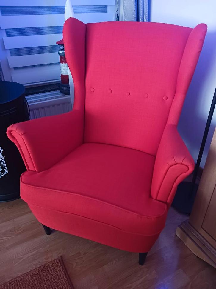 2 Fauteuils une place, Maison & Meubles, Fauteuils, Comme neuf, Bois, Tissus, 50 à 75 cm, Moins de 75 cm, Enlèvement