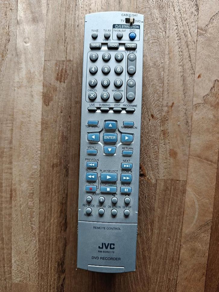 JVC afstandsbediening voor combi apparaten, Audio, Tv en Foto, Afstandsbedieningen, Zo goed als nieuw, Origineel, Dvd, Tv, Vhs