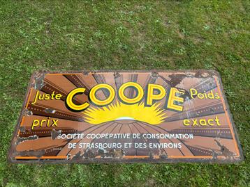 Plaque emaillee email emaille reclame bord coope vintage beschikbaar voor biedingen