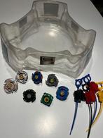 7 oldschool Beyblades + stadium, Verzamelen, Ophalen, Gebruikt