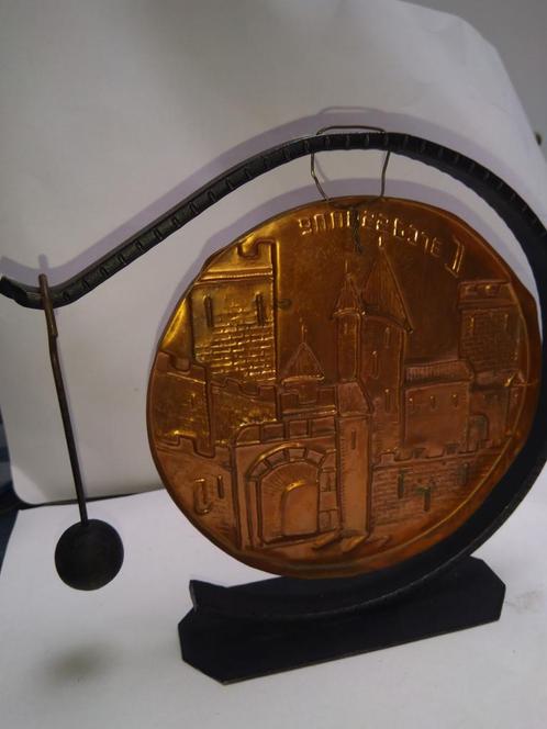 Gong Carcassonne cuivre, Antiquités & Art, Antiquités | Bronze & Cuivre, Cuivre, Enlèvement ou Envoi
