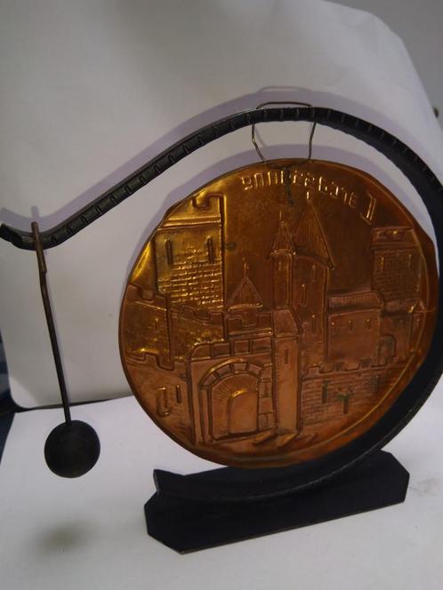 Gong Carcassone in koper, Antiek en Kunst, Antiek | Brons en Koper, Koper, Ophalen of Verzenden