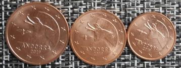 1.2.5 Centimes Andorra 2019 UNC beschikbaar voor biedingen