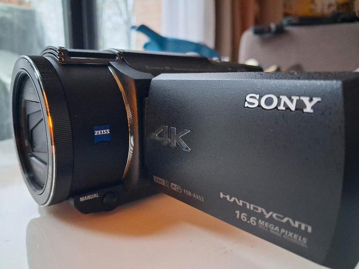 Sony camcorder AX53 4K+Full HD WIFI Exmor R-CMOS-sensor, TV, Hi-fi & Vidéo, Caméscopes numériques, Comme neuf, Caméra, Autres types