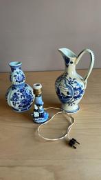 Delfts blauw vaasje / kannetje / lampvoet, Ophalen