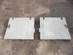 2 aluminium oprijrampen (groen), Ophalen, Gebruikt