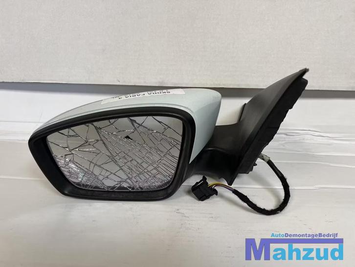 SKODA FABIA 3 links wit buitenspiegel spiegel 2014-2021, Auto-onderdelen, Spiegels, Skoda, Gebruikt