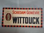 Reclame bord jaren 30 Schiedam Genièvre Wittouck, Verzamelen, Ophalen of Verzenden, Gebruikt, Reclamebord