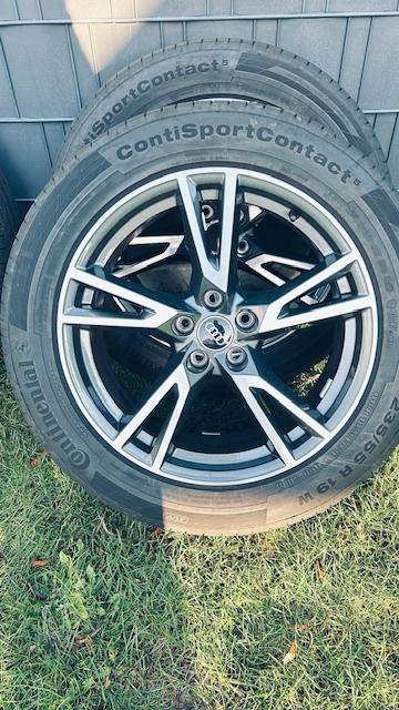 Audi velgen Q5 19 inch met zomerbanden, Autos : Pièces & Accessoires, Pneus & Jantes, Jante(s), Pneus été, 19 pouces, 235 mm, Véhicule tout-terrain