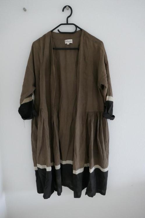lichte jurk / tuniek of lange hemdsbloes voor boven jurk, Kleding | Dames, Jurken, Zo goed als nieuw, Maat 38/40 (M), Bruin, Onder de knie