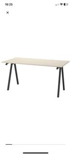 Bureau IKEA trotten beige/anthracite 160x80, Maison & Meubles, Comme neuf, Enlèvement, Bureau