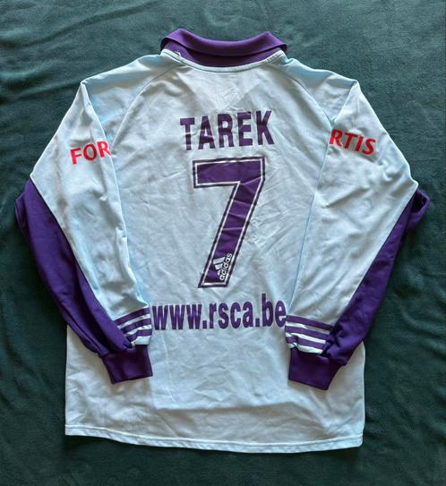 Rsc Anderlecht 2001/02 Tarek El Said #7 match shirt away, Sport en Fitness, Voetbal, Zo goed als nieuw, Ophalen of Verzenden