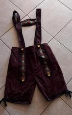 Carnaval Heren Lederhose Donkerbruin Maat M, Enlèvement ou Envoi, Neuf, Taille 48/50 (M), Vêtements