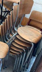 Vintage houten schoolstoelen en stapelstoelen perfecte staat, Enlèvement