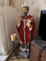 Groot heiligenbeeld in gips 125cm heilige Eligius, Ophalen