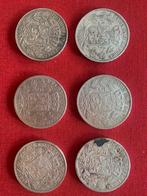 6 pièces en argent Léopold II 5 Frank 1868, Argent, Enlèvement ou Envoi