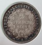 Prachtige 2 Fr Frankrijk 1887 A, Ophalen of Verzenden