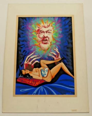 vintage gouache 1953 A. Wettstein ``Alptraum`` beschikbaar voor biedingen
