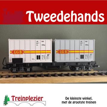 LGB 4069 G Containerwagon met 2 containers beschikbaar voor biedingen