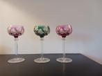 verres val st lambert cristal couleur, Antiquités & Art, Antiquités | Verre & Cristal, Enlèvement