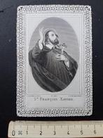 Santje Heiligenprentje met kant Holy card St François Xavier, Verzamelen, Bidprentjes en Rouwkaarten, Verzenden, Bidprentje