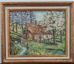 schilderij oud huisje uit Rotselaar, Antiek en Kunst, Kunst | Schilderijen | Klassiek, Ophalen