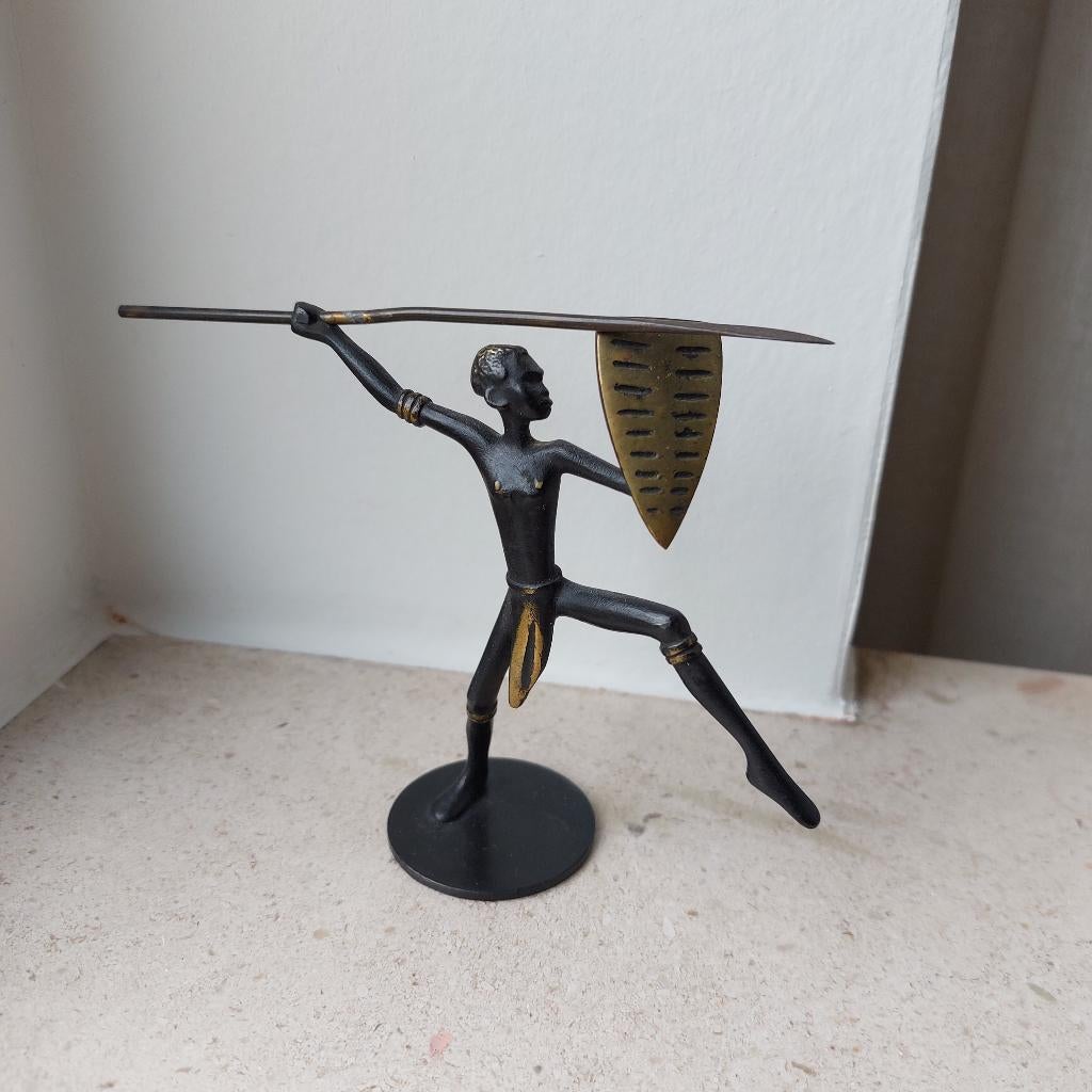 Richard ROHAC, bronzen krijger / Austria, Antiquités & Art, Art | Sculptures & Bois, Enlèvement ou Envoi