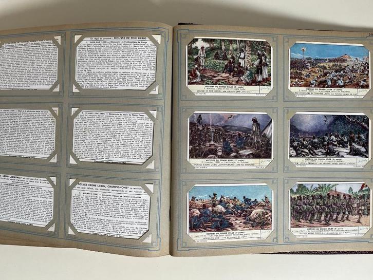 Liebig compleet album - Histoire du Congo Belge - 1949/1952, Verzamelen, Foto's en Prenten, Prent, Verzenden