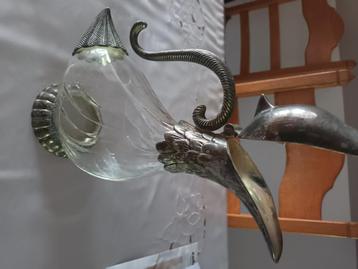 Carafe en verre  tête de  canard, Enlèvement, Comme neuf