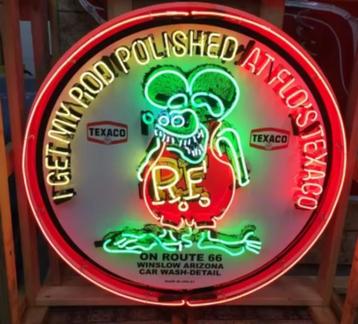 Rat fink flo's texaco neon & veel andere USA decoratie neons beschikbaar voor biedingen