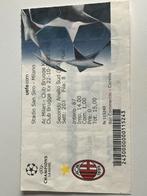 Ticket AC Milan - Club Brugge Champions League 2003, Sports & Fitness, Football, Enlèvement ou Envoi