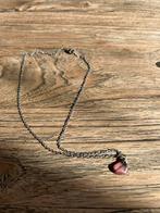 Collier en acier inoxydable rhodonite, Bijoux, Sacs & Beauté, Autres matériaux, Rose, Envoi, Avec pendentif