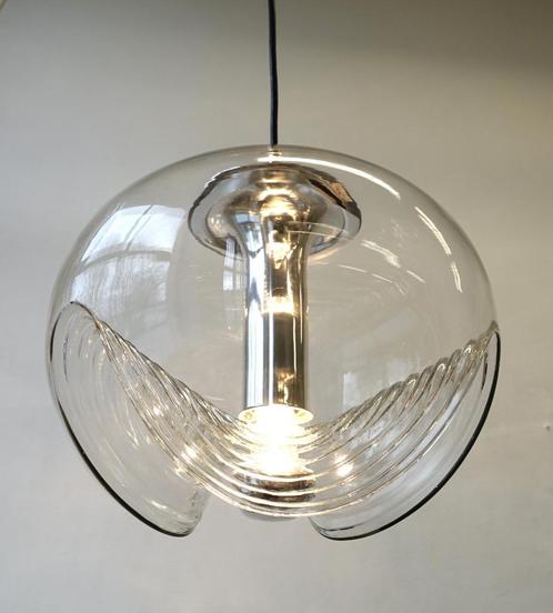 Vintage Peill & Putzler Wave hanglamp Futura Space Age XXL, Huis en Inrichting, Lampen | Kroonluchters, Gebruikt, Ophalen of Verzenden