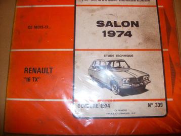 revue technique renault R16 TX 1647cc de 1974-1977