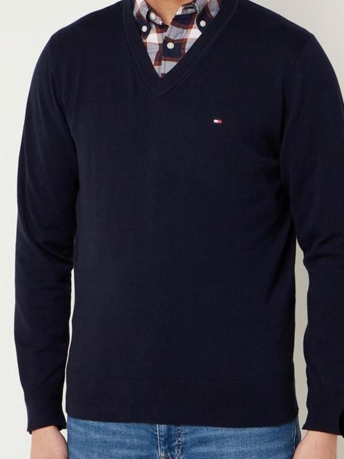 Tommy Hilfiger v neck sweater / trui / pull, Kleding | Heren, Truien en Vesten, Gedragen, Maat 48/50 (M), Blauw, Ophalen of Verzenden